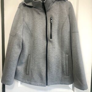 Andrew Marc Thick Comfy Gray Zip-Up Jacket
